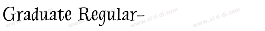 Graduate Regular字体转换